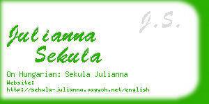 julianna sekula business card